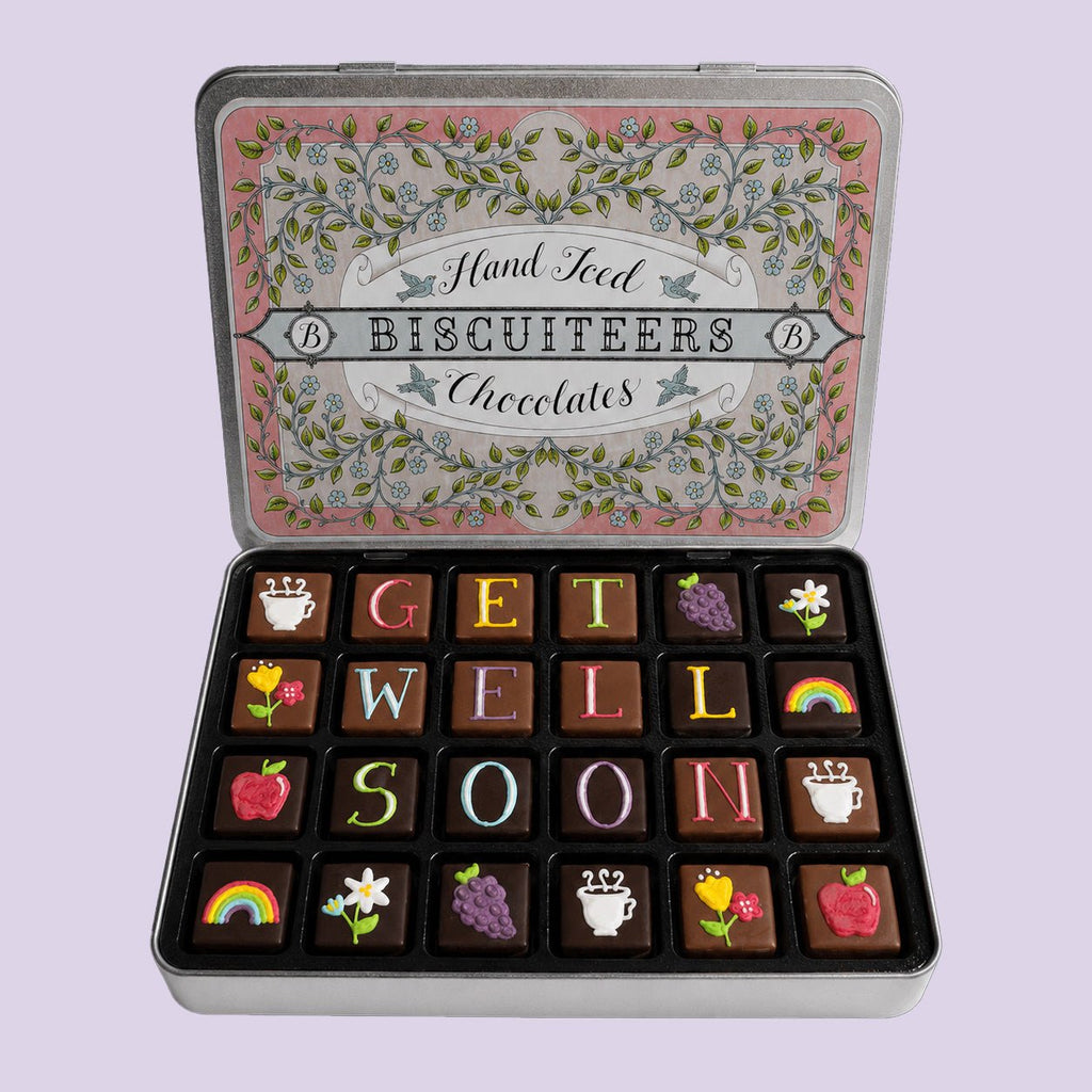 Personalised Get Well Soon Chocolates Medium Tin - Biscuiteers