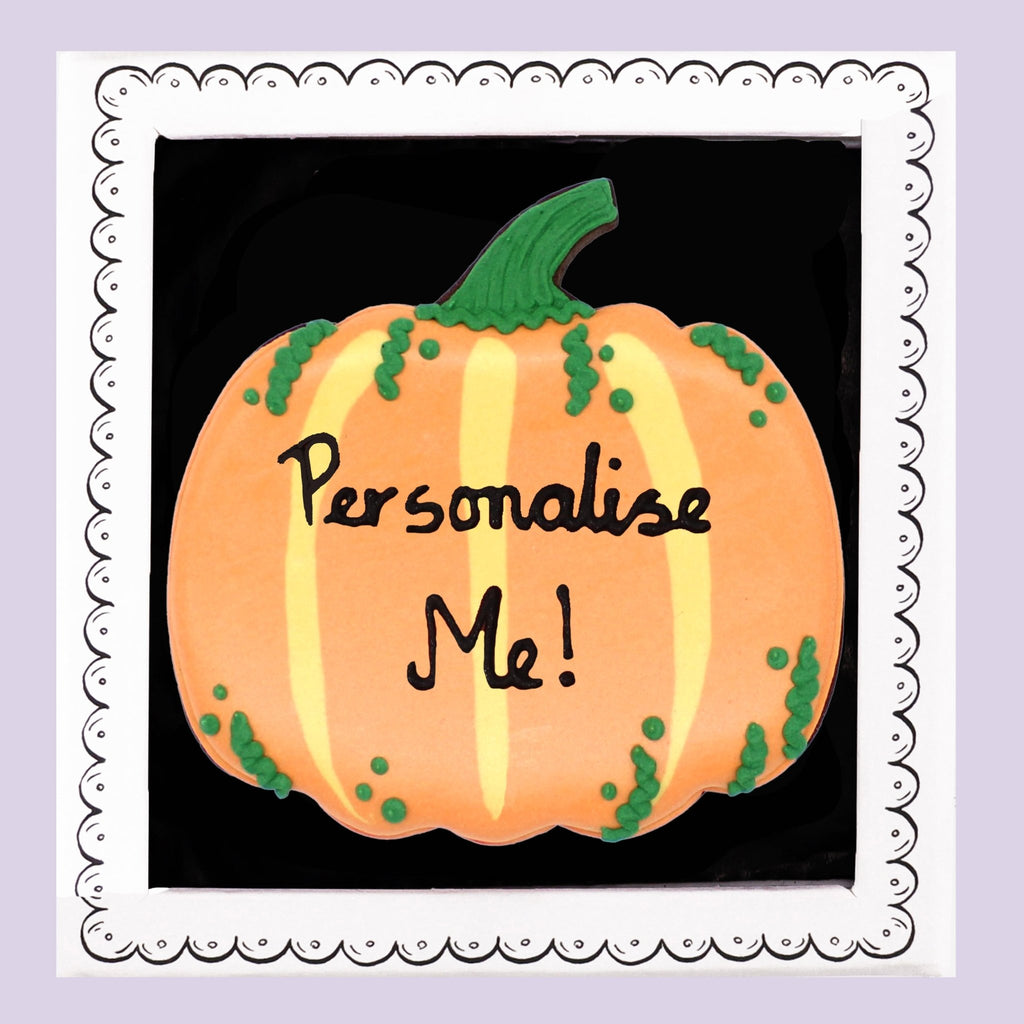 Personalised Pumpkin Letterbox Biscuit - Biscuiteers