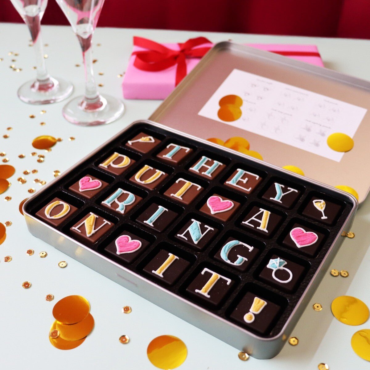 They Put A Ring On It Medium Tin Of Chocolates - Biscuiteers