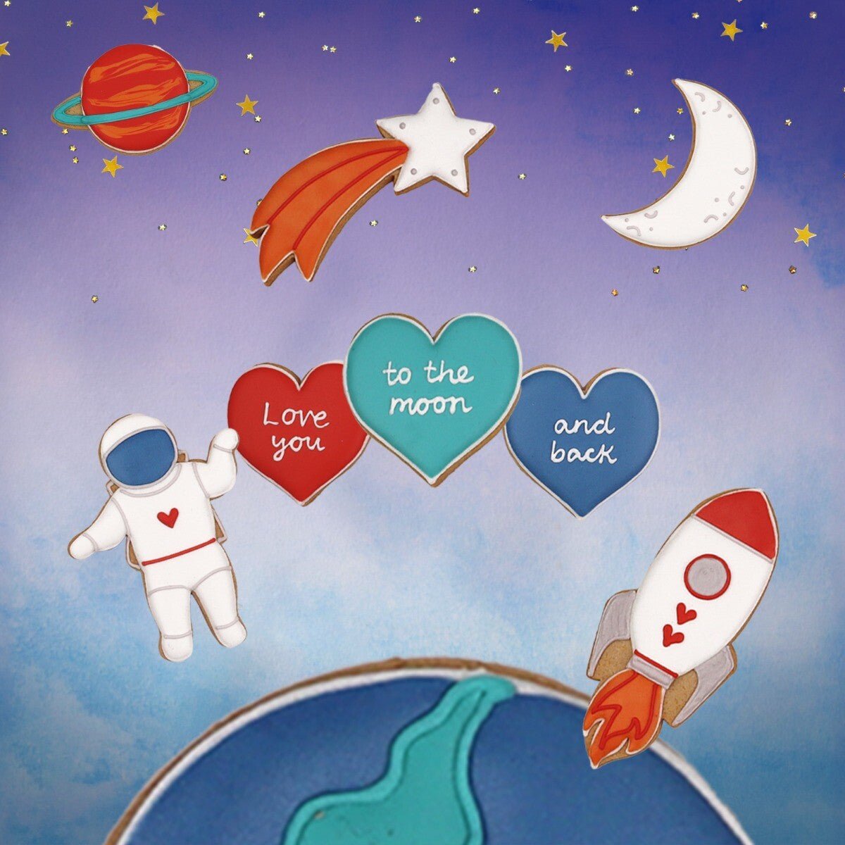 To The Moon And Back Biscuit Tin - Biscuiteers