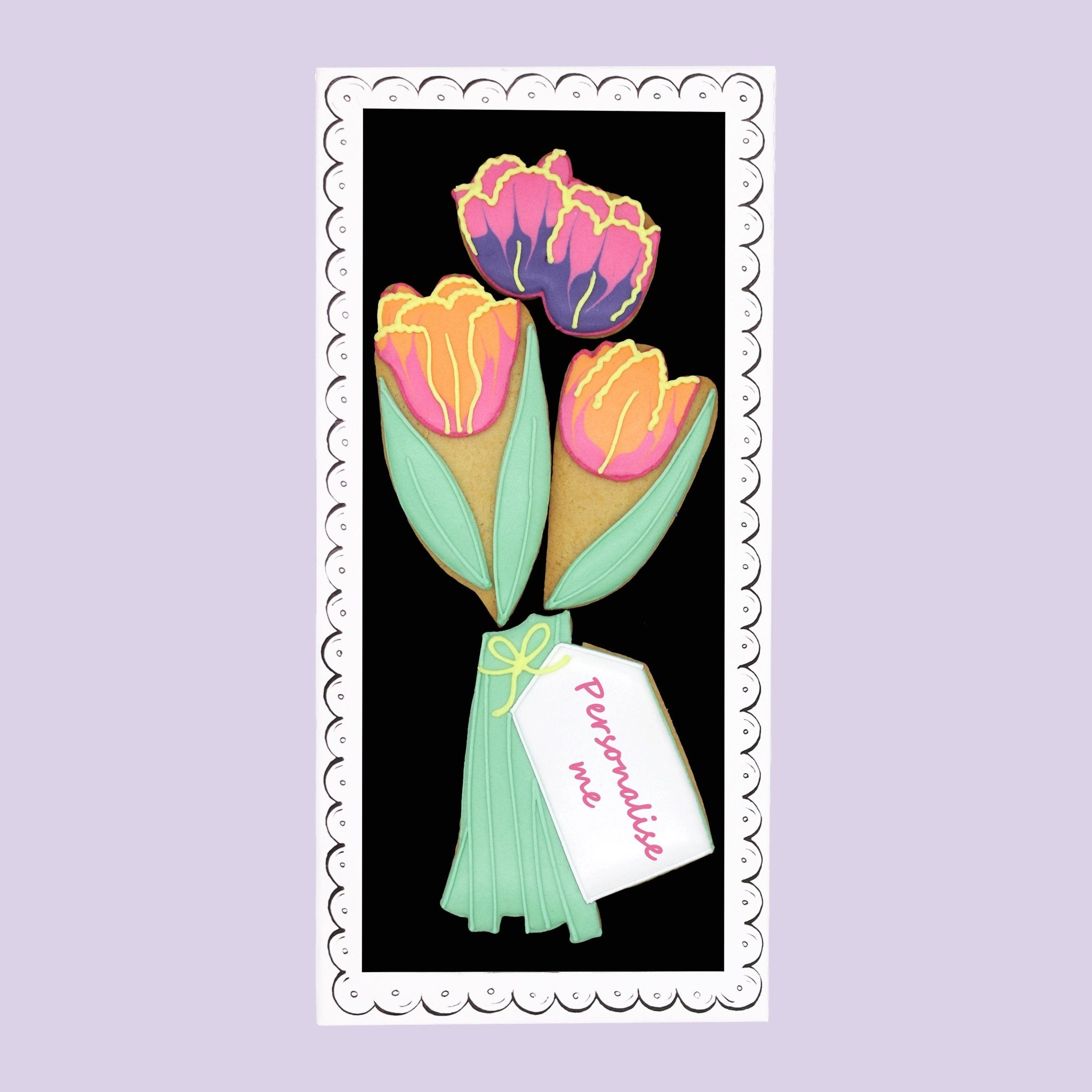 Vase Of Flowers Letterbox Biscuits - Biscuiteers