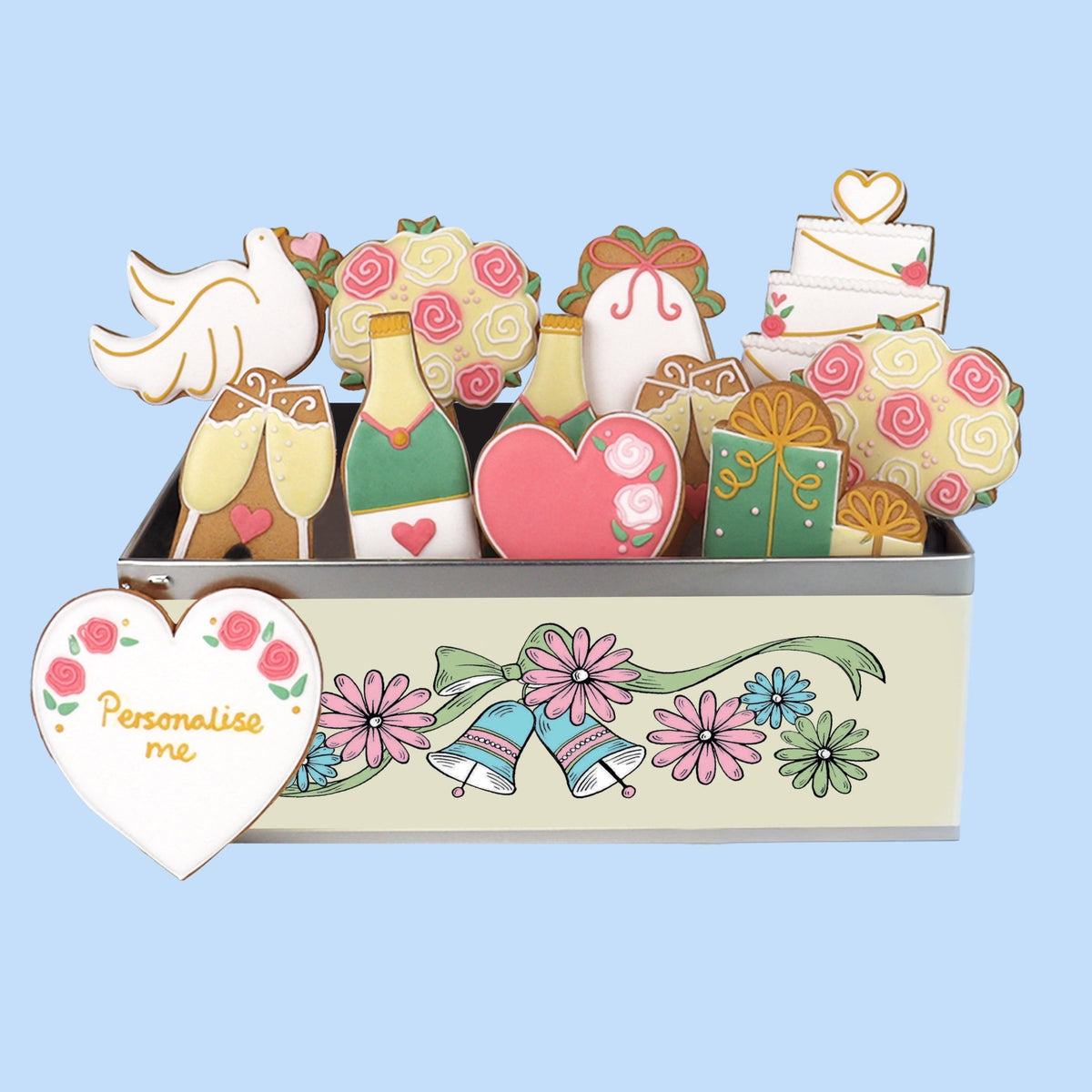 Wedding Bells Luxe Biscuit Tin - Biscuiteers